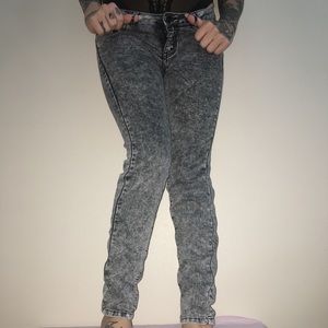 Acid wash pants
